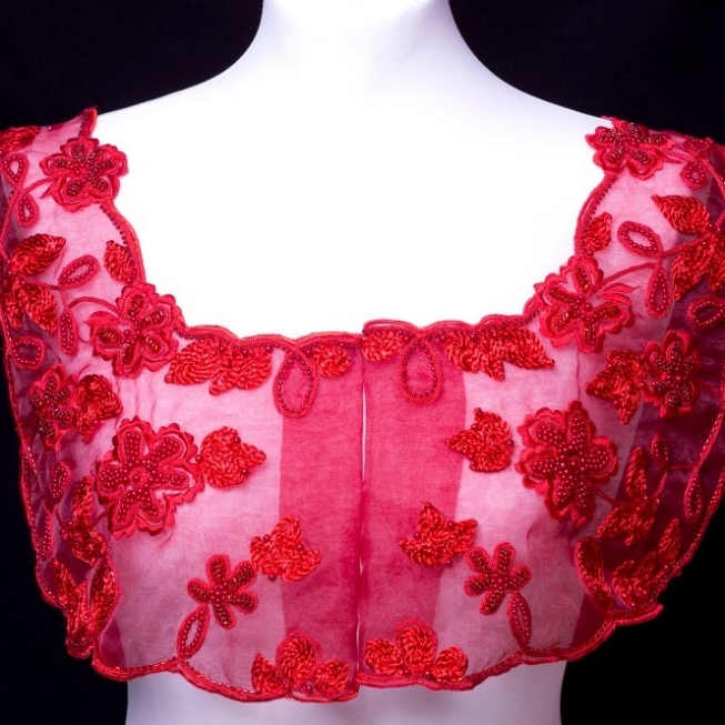 Large Red Beaded Collar