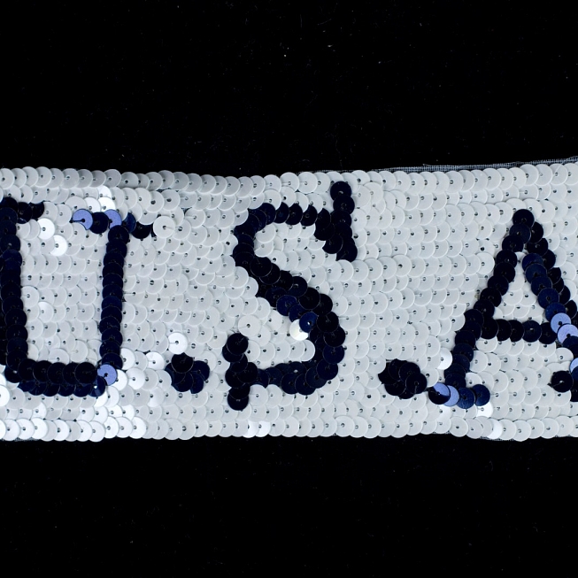 'USA' Sequin Patch, 5pcs