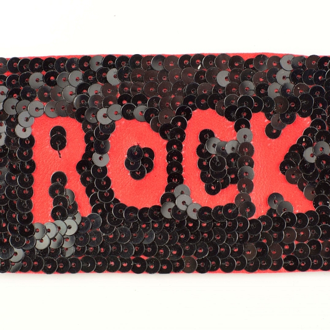'Rock' Sequin Patch, 5pcs