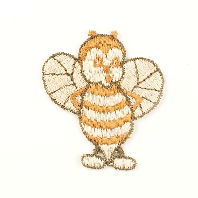 Brown Bee Patch, 5pcs