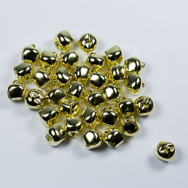 15mm Gold Bell Buttons, 100pcs