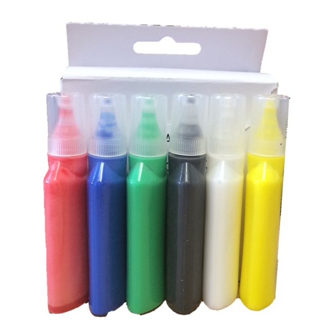 Coloured Glue, 6 bottles