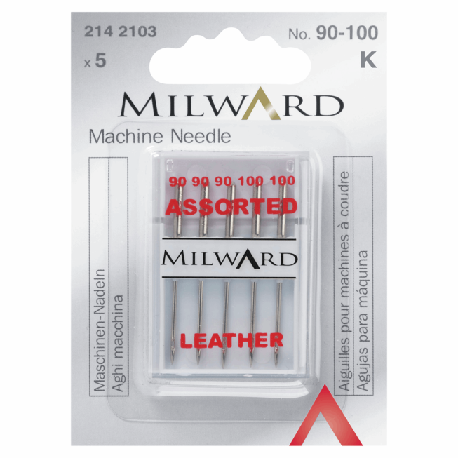 Milward Sewing Machine Needles, 5 cards