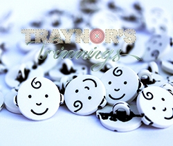 Baby's Face Novelty Button, 50pcs