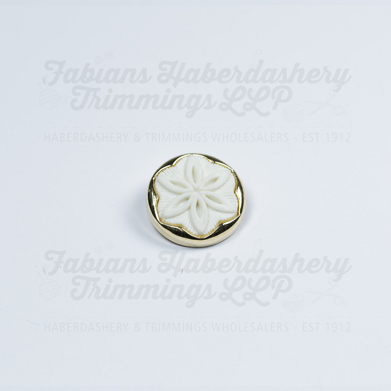 Shank Button Gold Rim Fabians Haberdashery & Trimmings | Fastenings | Buttons | coloured ...