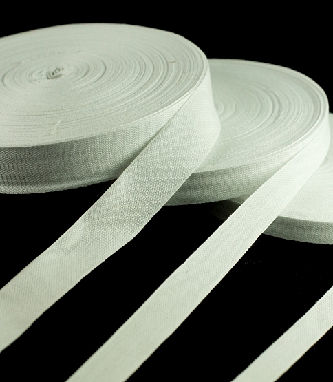 White Cotton Tape, 50m