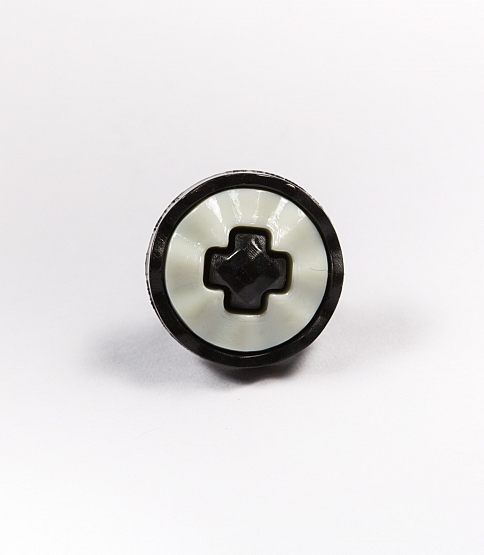 24L Black Cross Shank Button, 100pcs