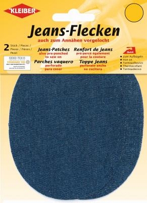 Denim Oval-Shaped Patches, 5 pairs