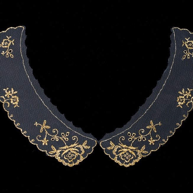 Child Gold Net Lace Collar 60W