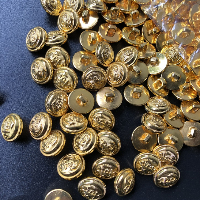 Plastic Gold Anchor Buttons, 100pcs