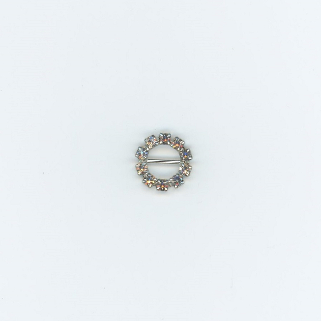 8mm Round Diamante Slider Buckle