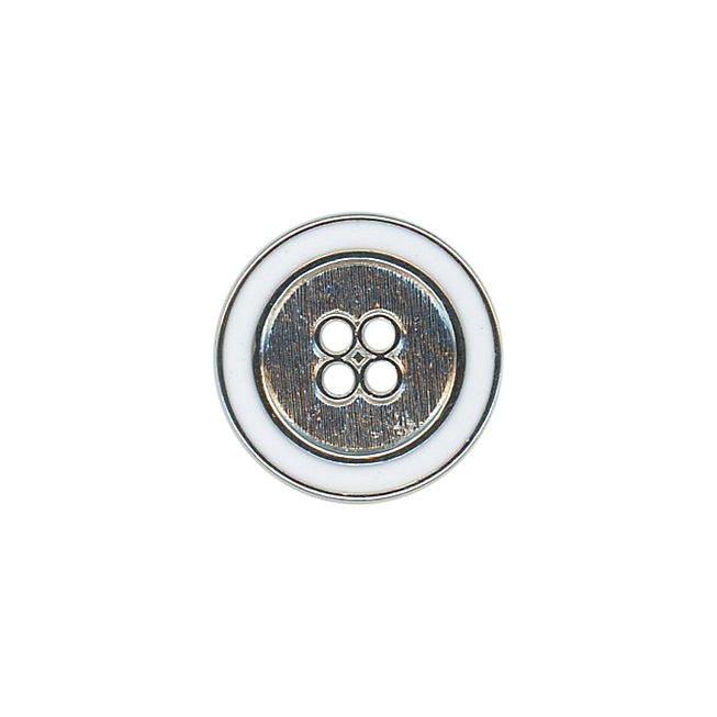 4-Hole Epoxy Metal Button, 25pcs