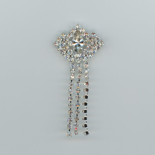 Rhinestone Tassel Button