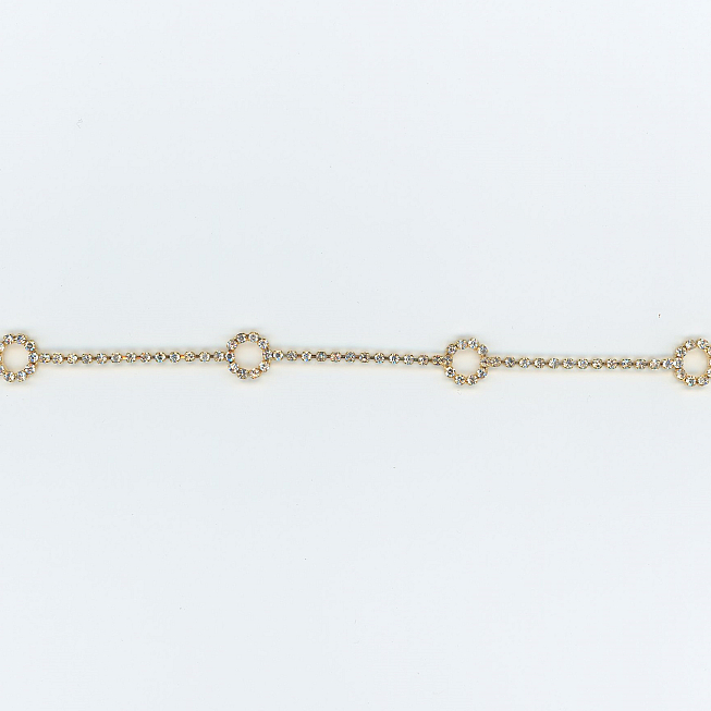 Gold Rhinestone Chain Link