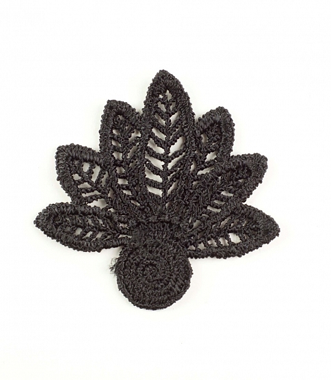 Black Leaf Applique, 10pcs