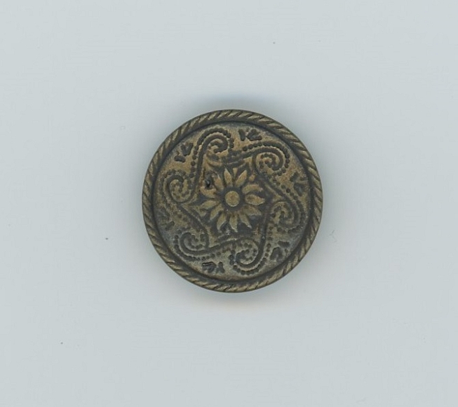 Antique Brass Tyrolese Button, 25pcs