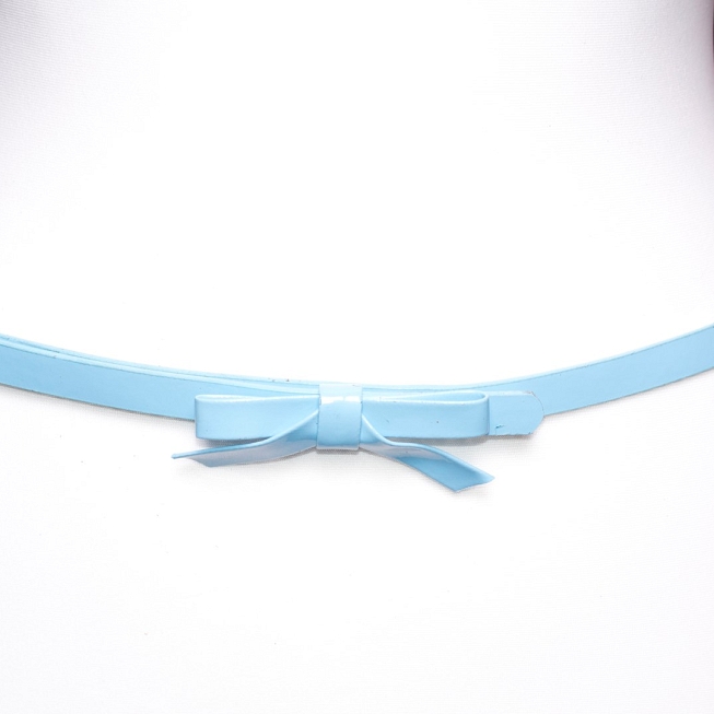 Blue Skinny Waist Belt