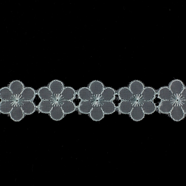 Blue Embroidery Daisies, 25m