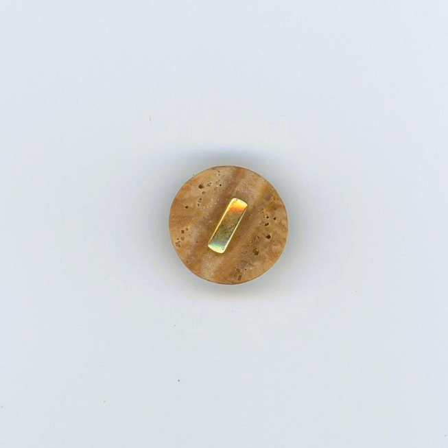Stone w Gold Line Shank Button, 50pcs