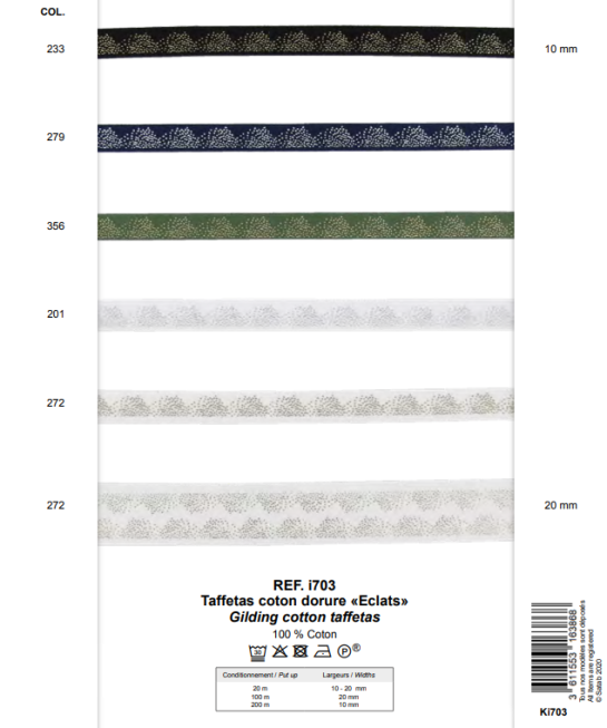 Cotton Taffeta Ribbon