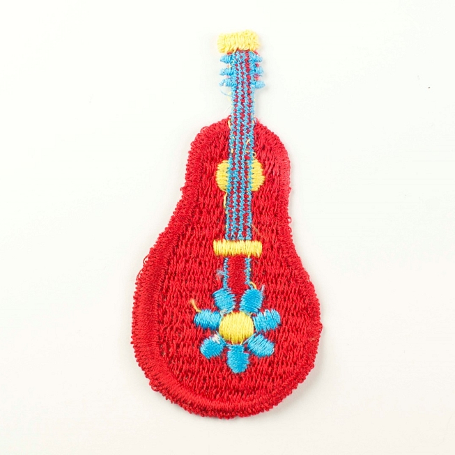 Red Guitar Patch, 5pcs