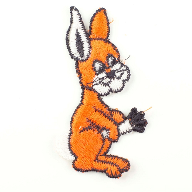 Orange Rabbit Patch, 5pcs