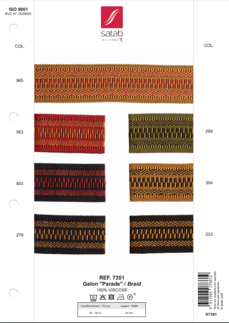 36mm Braid Parade, 25m