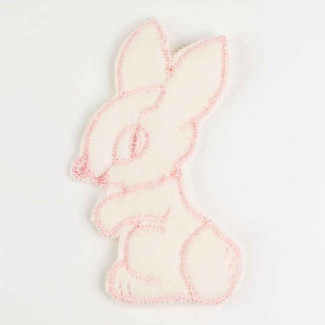 Pink Fluffy Bunny Patch, 5pcs