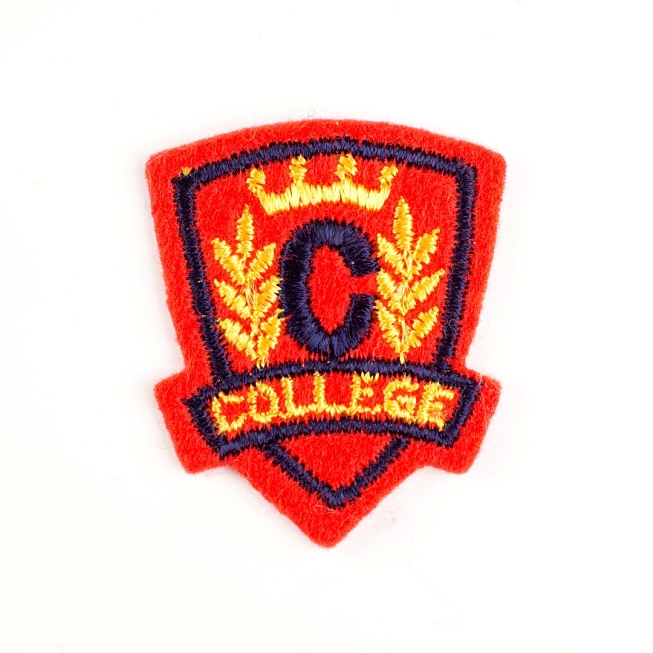 Red College Patch, 5pcs
