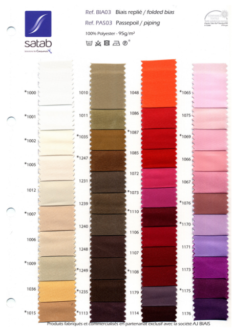 10mm Satin Bias Piping Roll, 25m