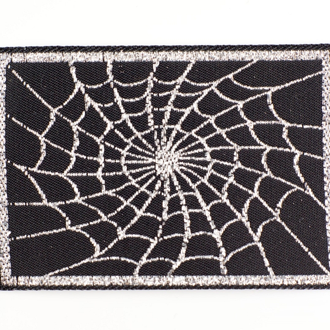 Silver Spider Web Patch, 5pcs