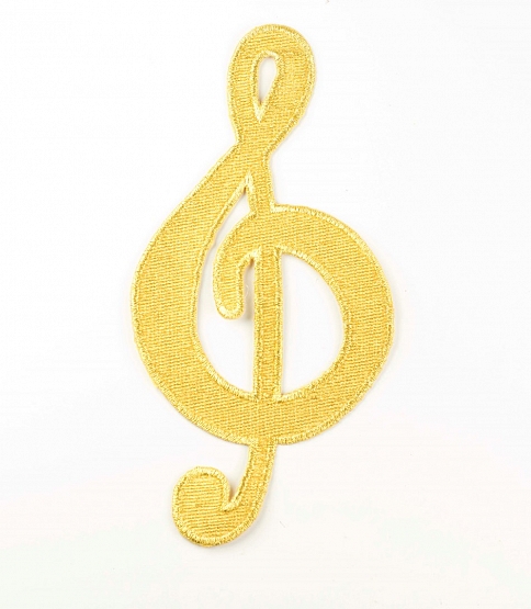 Gold Music Note Patch, 2pcs