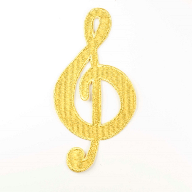 Gold Music Note Patch, 2pcs