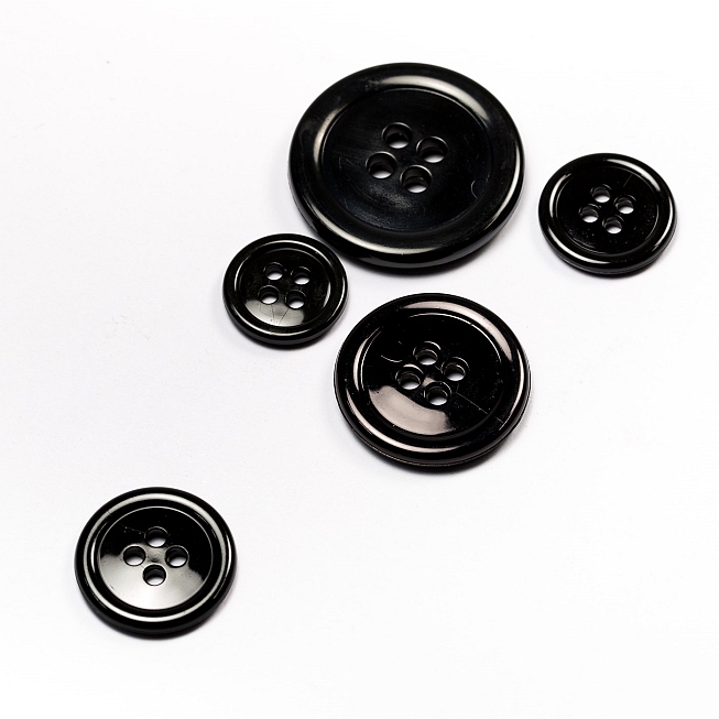 4-Hole Nylon Coat Buttons, 100pcs