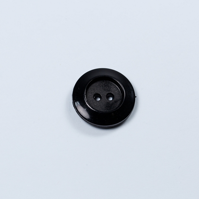 36L 2-Hole Black Buttons, 100pcs