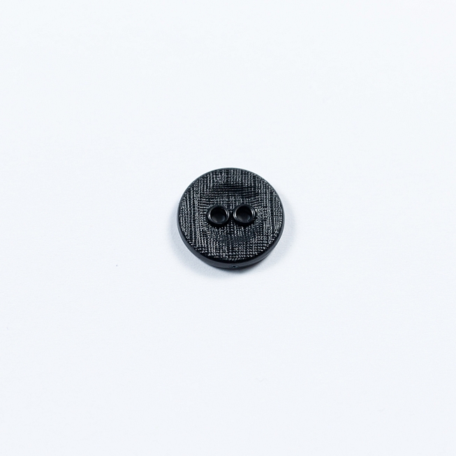 26L 2-Hole Black Texured Button, 100pcs