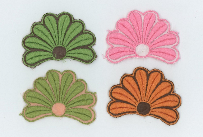 Half Daisy Motifs, 5pcs