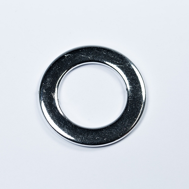 30mm Round Silver Ring