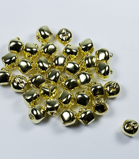 15mm Gold Bell Buttons, 100pcs