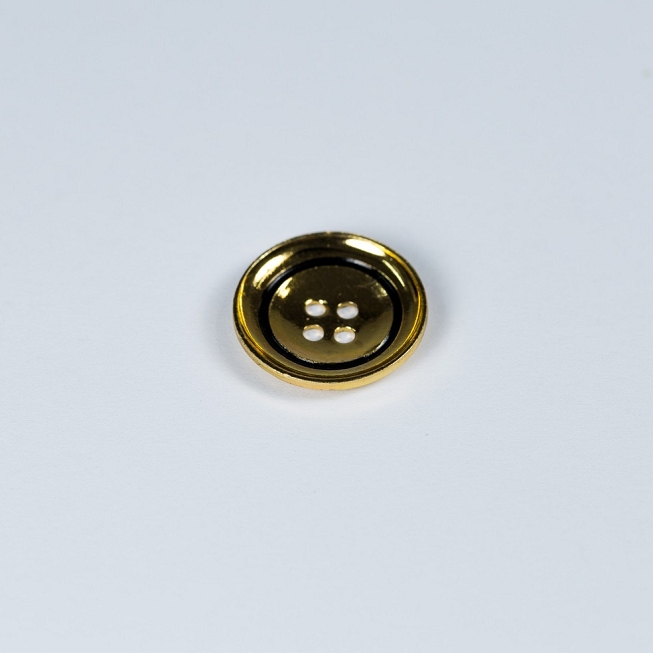 30L, 4-Hole Gold & Black Button, 200pcs
