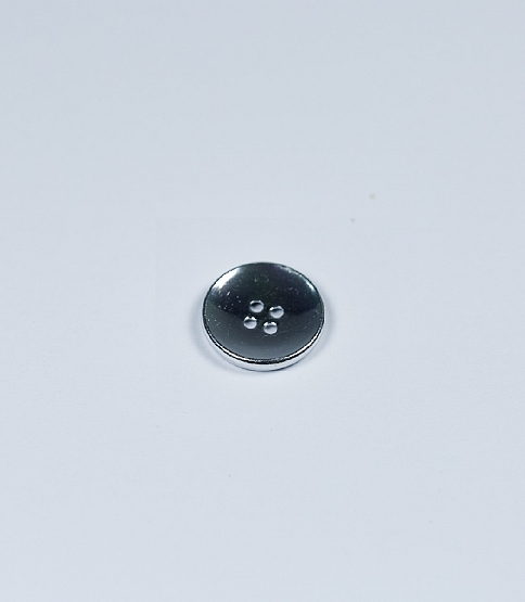 24L, 4-Hole Silver Aluminium Button, 200pcs