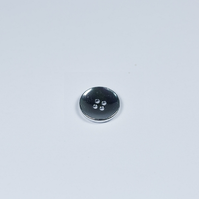 24L, 4-Hole Silver Aluminium Button, 200pcs