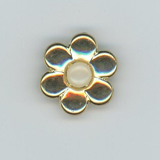 Gold Flower Button, 25pcs