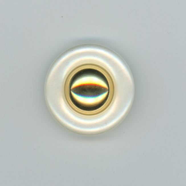 Pearl Rim Gold Button, 25pcs