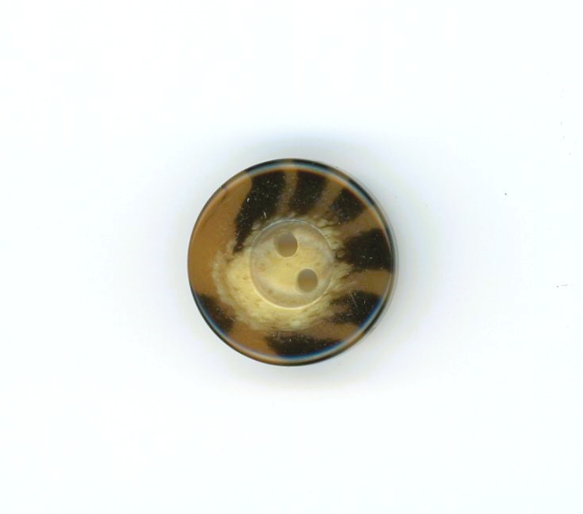 2-Hole Chunky Horn Button, 25pcs