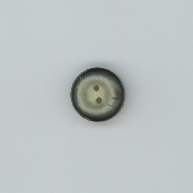 2-Hole Super Chunky Grey Horn Button, 25pcs