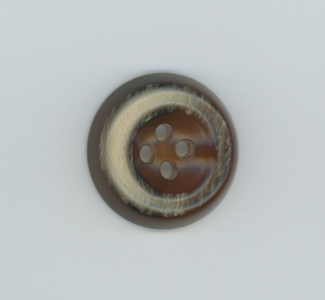 4-Hole Brown Chunky Button, 25pcs
