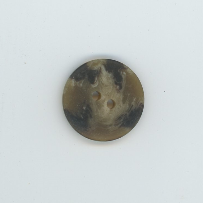 40L 2-Hole Dk Horn Button, 25pcs