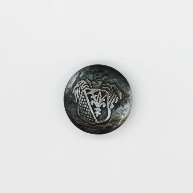 Black Military Metal Shank Button, 25pcs