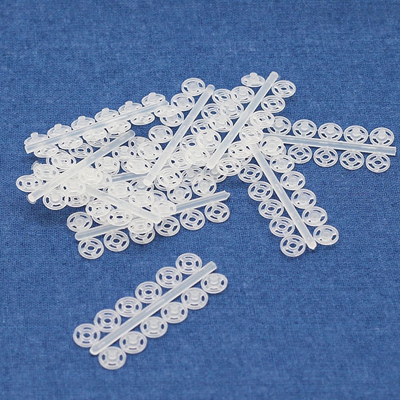 Clear Snap Fasteners, 10 cards